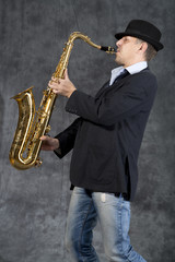 Plakat Saxophonist