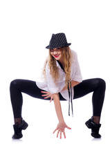 Fototapeta premium Woman dancer dancing modern dances