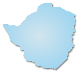 Carte du Zimbabwe