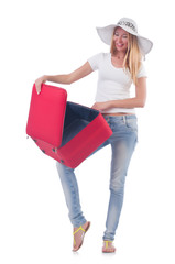 Young woman preparing for vacation