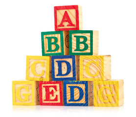 wooden cube alphabet