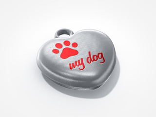 love my dog pendant