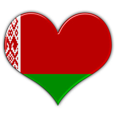 Coração com a bandeira da Bielorrússia
