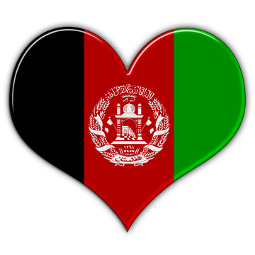 Coração com a bandeira do Afeganistão