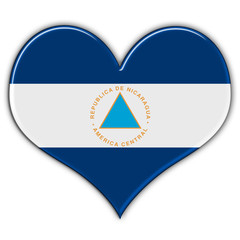 Coração com a bandeira da Nicarágua
