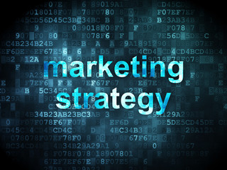 Fototapeta premium Advertising concept: Marketing Strategy on digital background