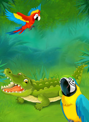 Cartoon tropical - illustration for the children