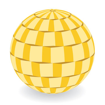 dimensional yellow discoball