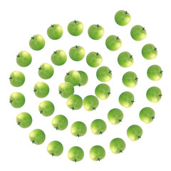 background of green apples