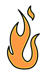 Simple Fire Flame - Vector Illustration