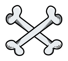 Crossed Bones - Vector Illustration
