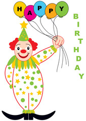 happy birthday card design, vector concept