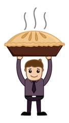 Apple Pie - Cartoon Business Vector Character