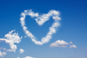 Heart shaped clouds