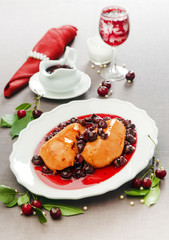 chicken breast in cherry sauce