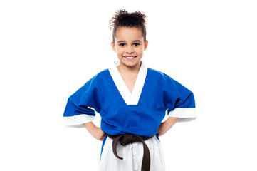 Smiling young karate kid © stockyimages