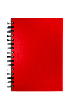 Isolated Red Notebook