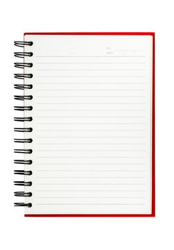 Isolated Red Notebook