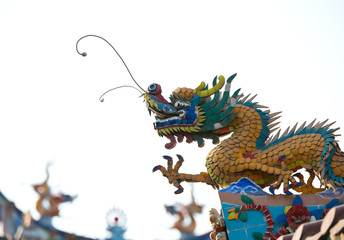Chinese style dragon statue