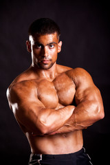 Fototapeta premium young bodybuilder posing