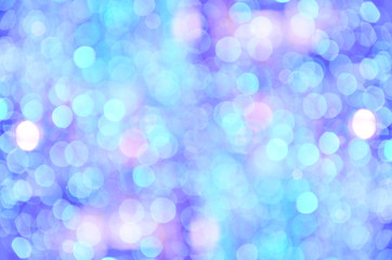 colorful bokeh on blue background