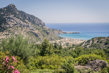 Fototapeta na wymiar nad morzem krajobraz wyspy Rodos, Grecja