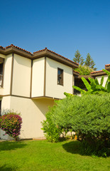 House at tropical garden