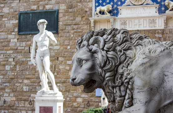 Firenze, leone della loggia dei Lanzi o della Signoria