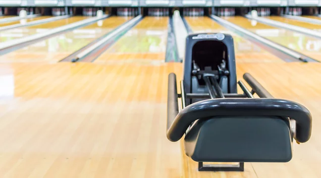 Bowling Alley.With Surface Polished With Wax Beautifully. Stock Photo,  Picture and Royalty Free Image. Image 21398079.