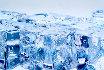Naklejka na ściany i meble Blue ice cubes abstract