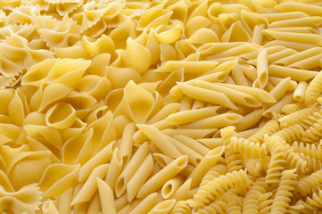 複数のパスタの背景