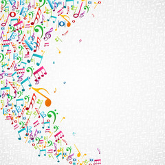 Music notes isolated design