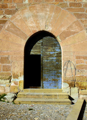 Obraz premium Puerta del Castillo de Mora De Rubielos (Teruel) España