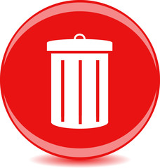 Круглая  иконка с изображением корзины