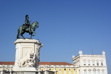 Fototapeta na wymiar Commerce Square, Lizbona, Portugalia