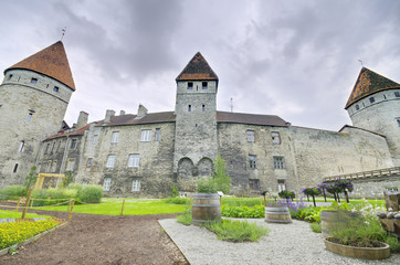 Fototapeta na wymiar Scenic widok starego średniowiecznego miasta Tallinn, Estonia