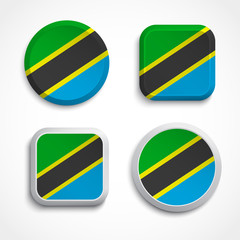 Tanzania flag buttons