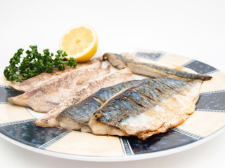 Fried mackerel filet