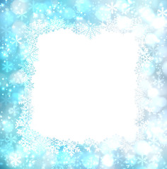 Elegant Christmas background with snowflakes and place for text