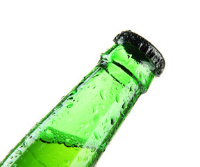 Bottle of beer isolated on white