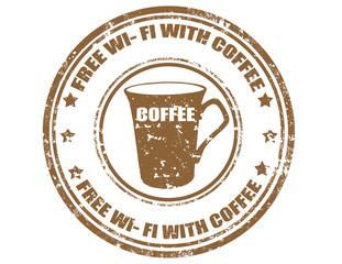 Free wi-fi with coffee-stamp