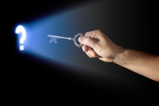 Hand with key