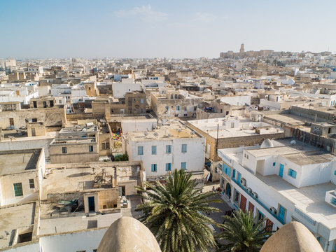 old houses in medina in Sousse, Tunisia