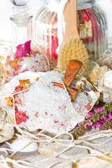 Marine bath salts and bathing accessories