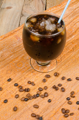 Refreshing iced coffee