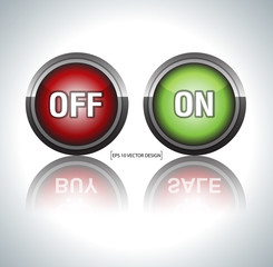 On off buttons vector illustration.