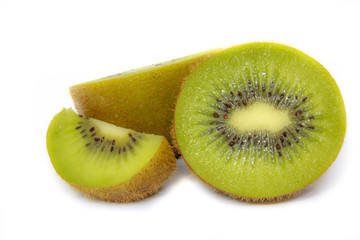 Juicy kiwi fruit isolated on white background