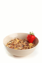 Cereal muesli with strawberry