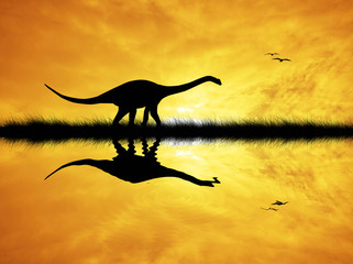 Dinosaurs silhouette