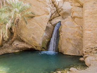 mountain oasis Chebika in Sahara desert, Tunisia - 54830623